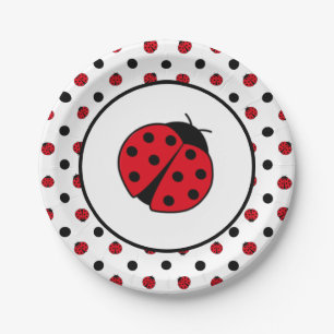 Ladybugs, pratos de papel retrorreflectores