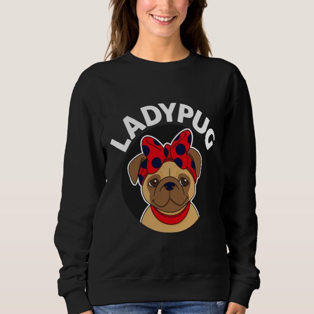 LadyPug engraçada design Classic T-Shirt 803 (Frente)