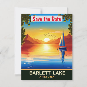 Lago Barlett, Arizona, cartão postal de viagem, 