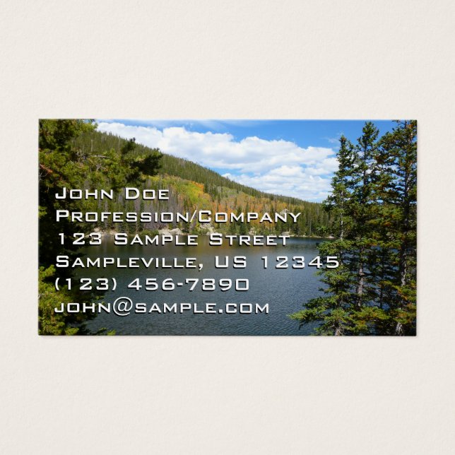 Lago Bear no Parque Nacional Rocky Mountain (Frente)