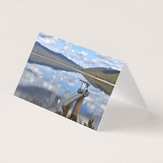 Lago Bellfield Nuvens em Cartão de Saudação de Águ (Frente)