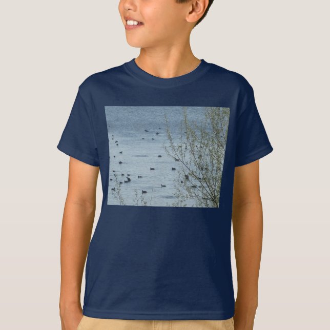 Lago Birds Kids Dark T-Shirt (Frente)
