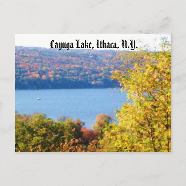 LAGO CAYUGA, ITHACA, cartão postal NOVA YORK (Frente)