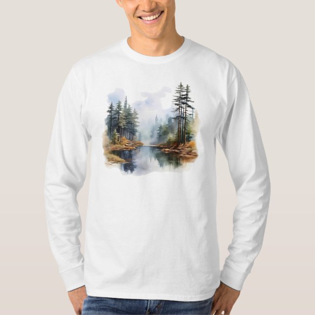 Lago Cena Longa Sleeve T-Shirt (Frente)