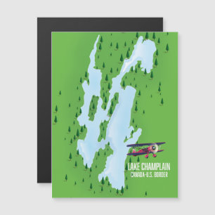 Lago Champlain EUA Canadá - poster de Mapa