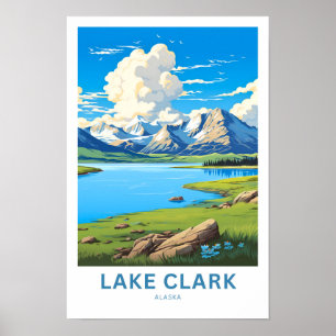 Lago Clark Alaska Viagem Impressão