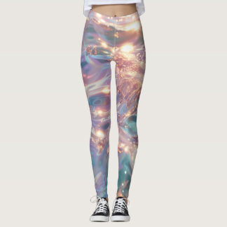 Lago com Leggings de ouro reluzentes