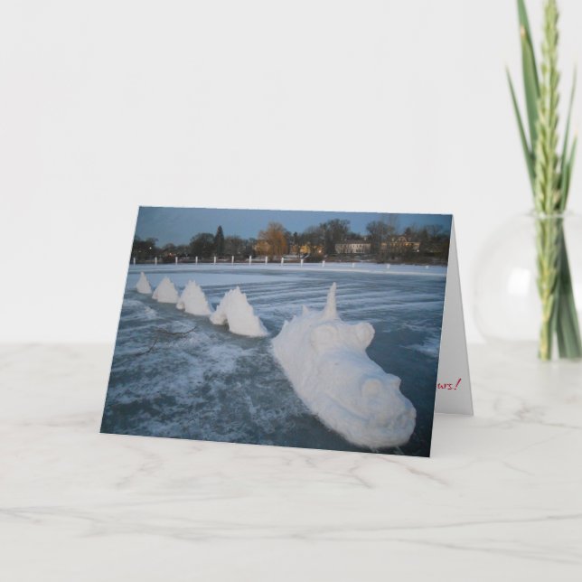 “Lago das Ilhas Dragão de Neve Chinês" Cartão de N (Frente)