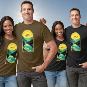 Lago de Ozarks Missouri - Peixe paisagem T-Shirt