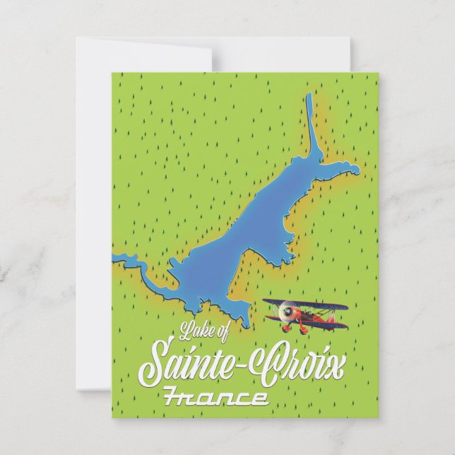 Lago de Sainte-Croix mapa de viagem França (Frente)