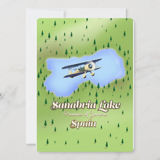 Lago de Sanabria Espanha mapa de viagem. (Frente)