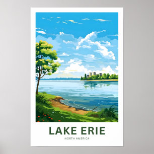 Lago Erie América do Norte Viagem Impressão