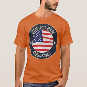 Lago Flathead - Camisa T de Souvenir de Montana Pa