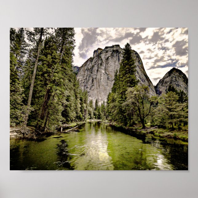 Lago Floresta Poster (Frente)