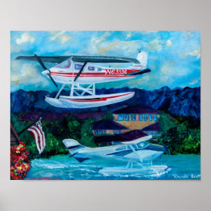 Lago Hood, Anchorage, Alaska Matte Poster