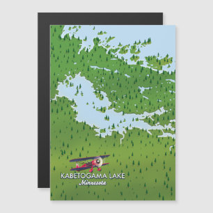 Lago Kabetogama, Minnesota, mapa Viagem dos EUA.