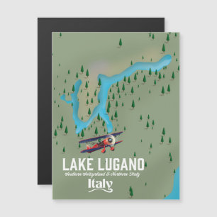 Lago Lugano Italia - poster de viagens da suiça