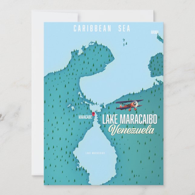 Lago Maracaibo, Venezuela navegação no mapa. (Frente)