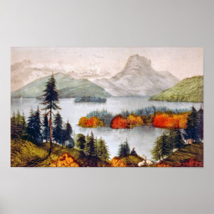 Lago Memphremagog — Cabeça de Coruja Poster Imp