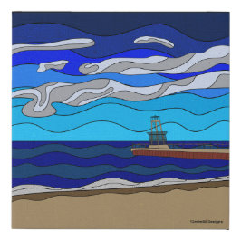 Lago Michigan - Faux Canvas 10"x10"