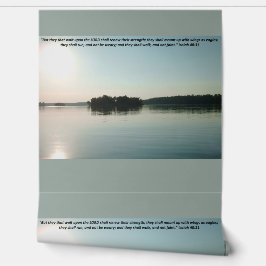 Lago Pacífico e Árvores Distantes com escritura
