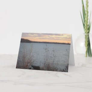 Lago Shore Sunset — Cartão de Saudação
