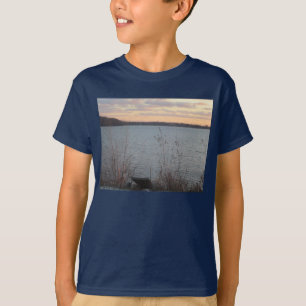 Lago Shore Sunset Kids Dark T-Shirt