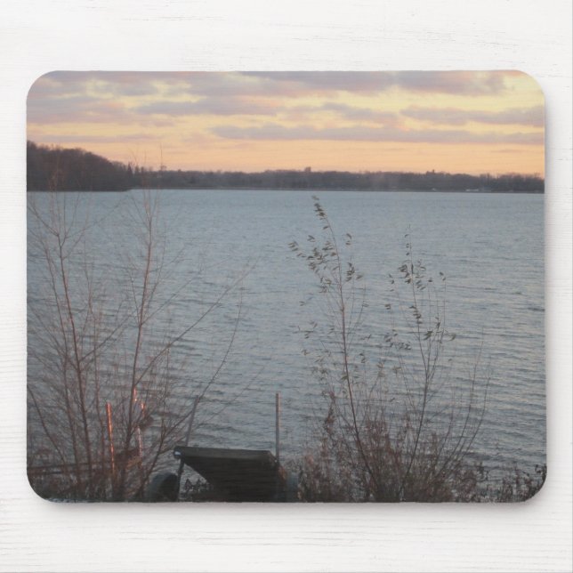 Lago Shore Sunset Mousepad (Frente)