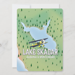 Lago Skadar Albânia e mapa do lago montenegro