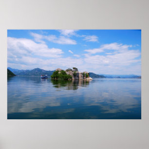 Lago Skadar no poster de Montenegro