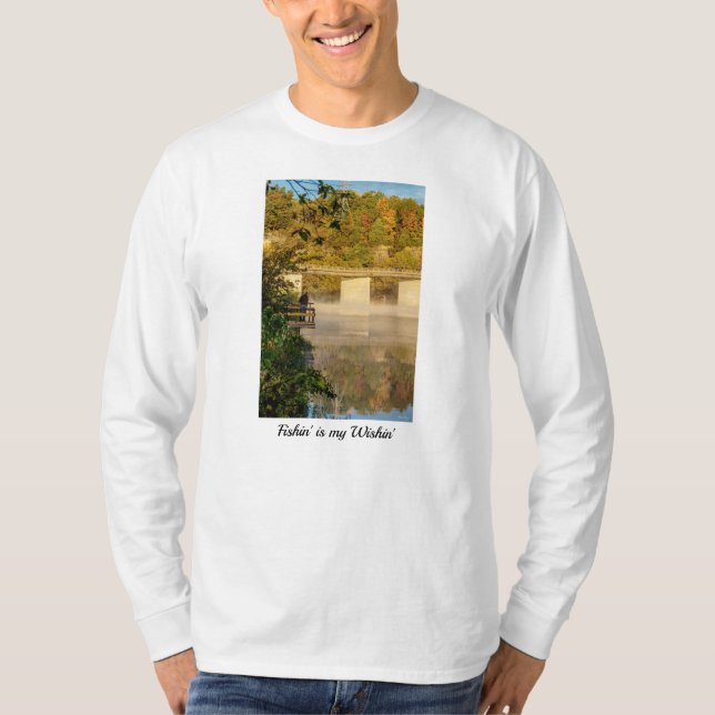 Lago Springfield Autumn Pesca Camisa De Capa Longa (Frente)