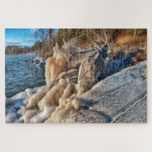 Lago Superior Shore e Icicles Quebra-cabeça