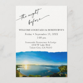Lago Tahoe Destino Noite Antes do Cartão