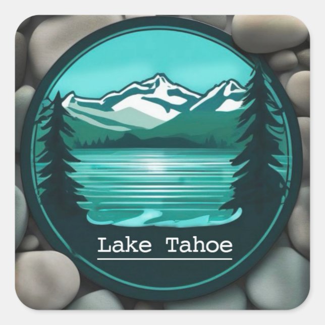 Lago Tahoe e autocolante (Frente)