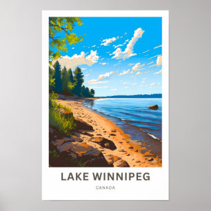 Lago Winnipeg Canada Viagem Impressão