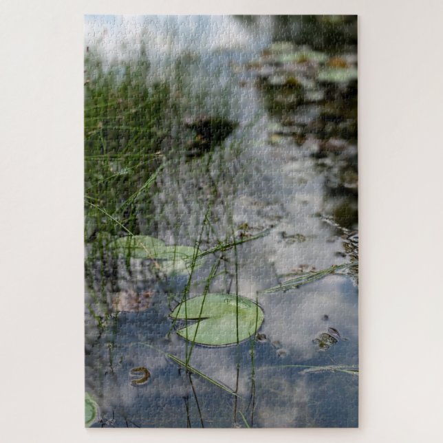 Lagos de Lírio e Reflexos – Quebra-Cabeça do Lago  (Vertical)