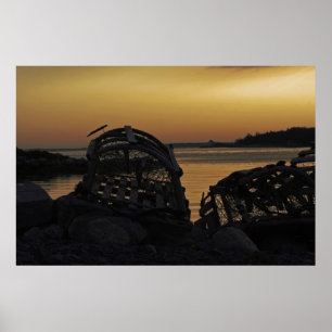 Lagosta Impressão sunset
