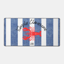 Lagosta Vermelha em Denim Impressão