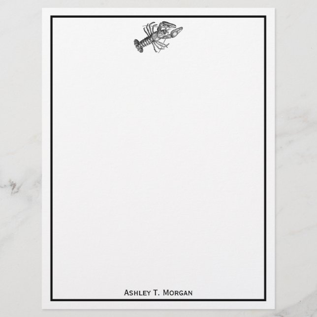 Lagosta Vintage #1 Desenho (Frente)