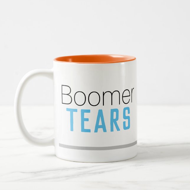 Lágrimas de Boomer - caneca de 2 tons (R-Handed) (Esquerda)