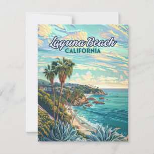 Laguna Beach California Orange County Vintage Card