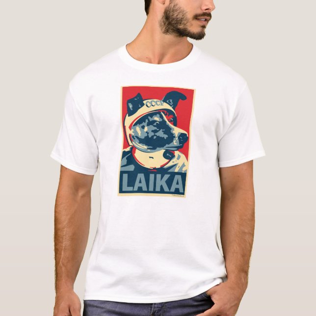 Laika o cão do espaço - Laika: T-shirt de OHP (Frente)