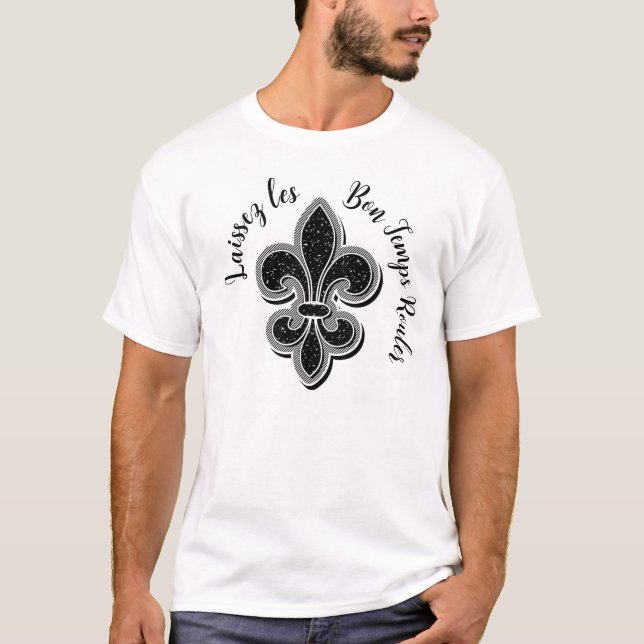 Laissez Mardi Gras Fleur De Lis T-Shirt (Frente)