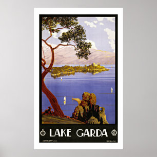 Lake Garda Itália - Posters Viagens vintage
