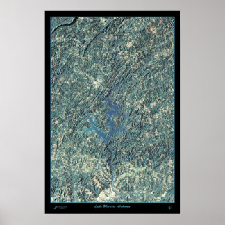 Lake Martin, impressão do Alabama, poster