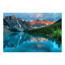 Lake Peaks Poster Wall Art Personalizado