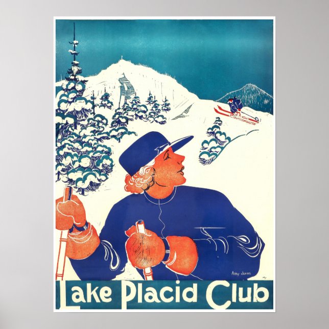 Lake Plácido Club, Ski Poster (Frente)