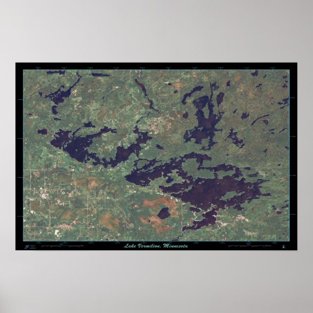 Lake Vermilion, Minnesota satélite poster (Frente)