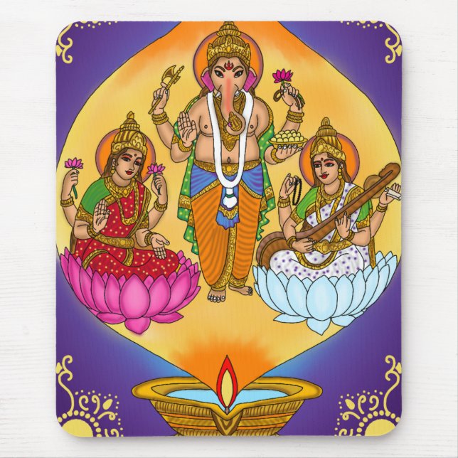 Lakshmi Ganesh Mouse Pad (Frente)