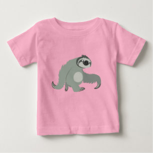 Lama de animação bonita em uma camiseta de bebê